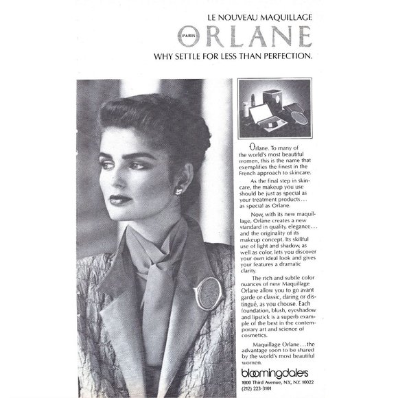 1982 Orlane Makeup Ad La Nouveau Maquillage Paris 1980s Vintage Print Ad 9 inch - Picture 4 of 4